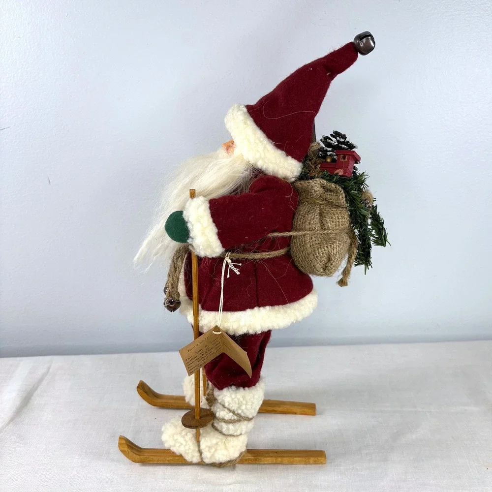 Vintage 1997 TJ Collection Skiing Santa Claus Figurine